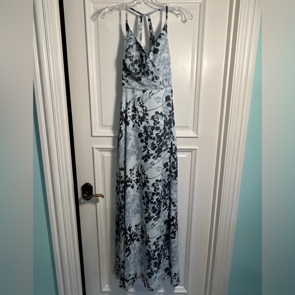 Azazie - Davis - Abstract Floral - Size 4 - Worn once and dry cleaned.